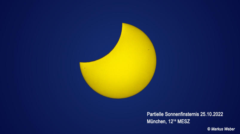 Höhepunkt der Sonnenfinsternis in München um 12:14 MESZ 